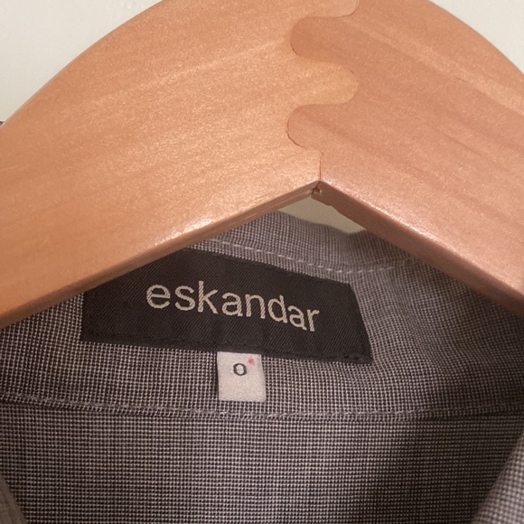 Eskander Boxy  Collar Shirt | Size 0 - Picture 3 of 4